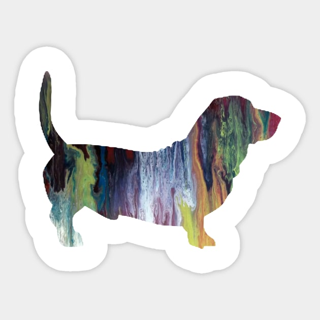 Basset hound Sticker by TheJollyMarten